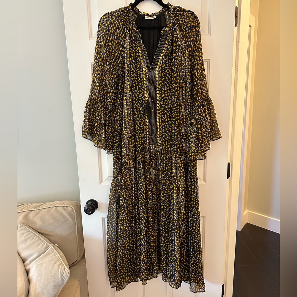 Ulla Johnson silk tent dress size Large with glitter accents
